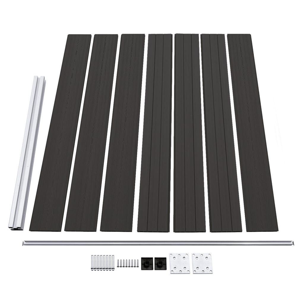 vidaXL Πάνελ Περίφραξης Μαύρο 175 x 146 εκ. από WPC
