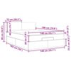 vidaXL Οθωμανικό κρεβάτι με στρώμα σκούρο μπλε 140x190cm Βελούδο