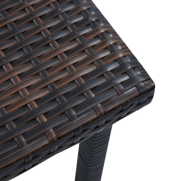 vidaXL Τραπέζι Κήπου Καφέ 40 x 40 x 40 εκ. από Συνθετικό Ρατάν