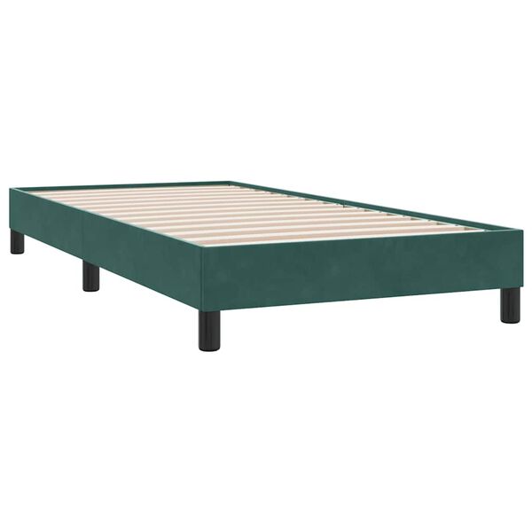 vidaXL Box Spring Κρεβάτι χωρίς στρώμα Σκούρο πράσινο Βελούδινο