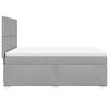 vidaXL Κρεβάτι Boxspring με Στρώμα Ανοιχτό Γκρι 140x190 εκ. Υφασμάτινο