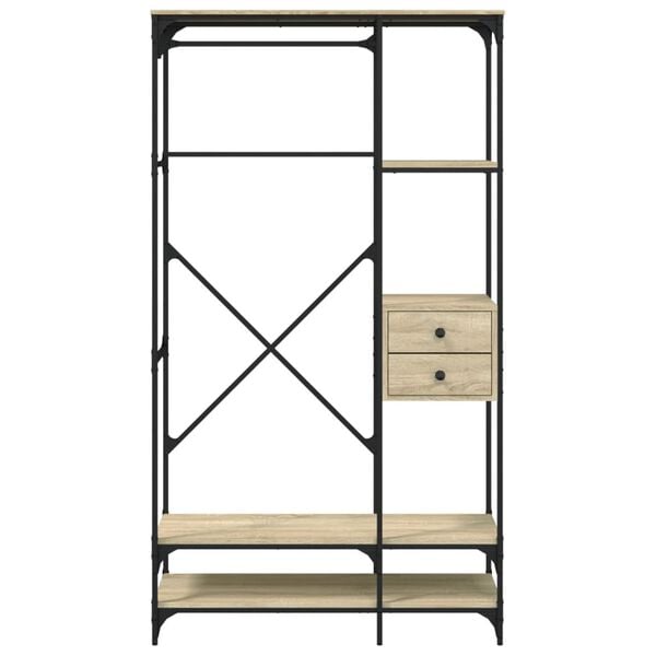 vidaXL Ντουλάπα με Συρτάρια Sonoma Δρυς 100x40x180 εκ. Επεξεργ. Ξύλο