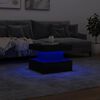 vidaXL Τραπεζάκι Σαλονιού με LED Μαύρο 50 x 50 x 40 εκ.