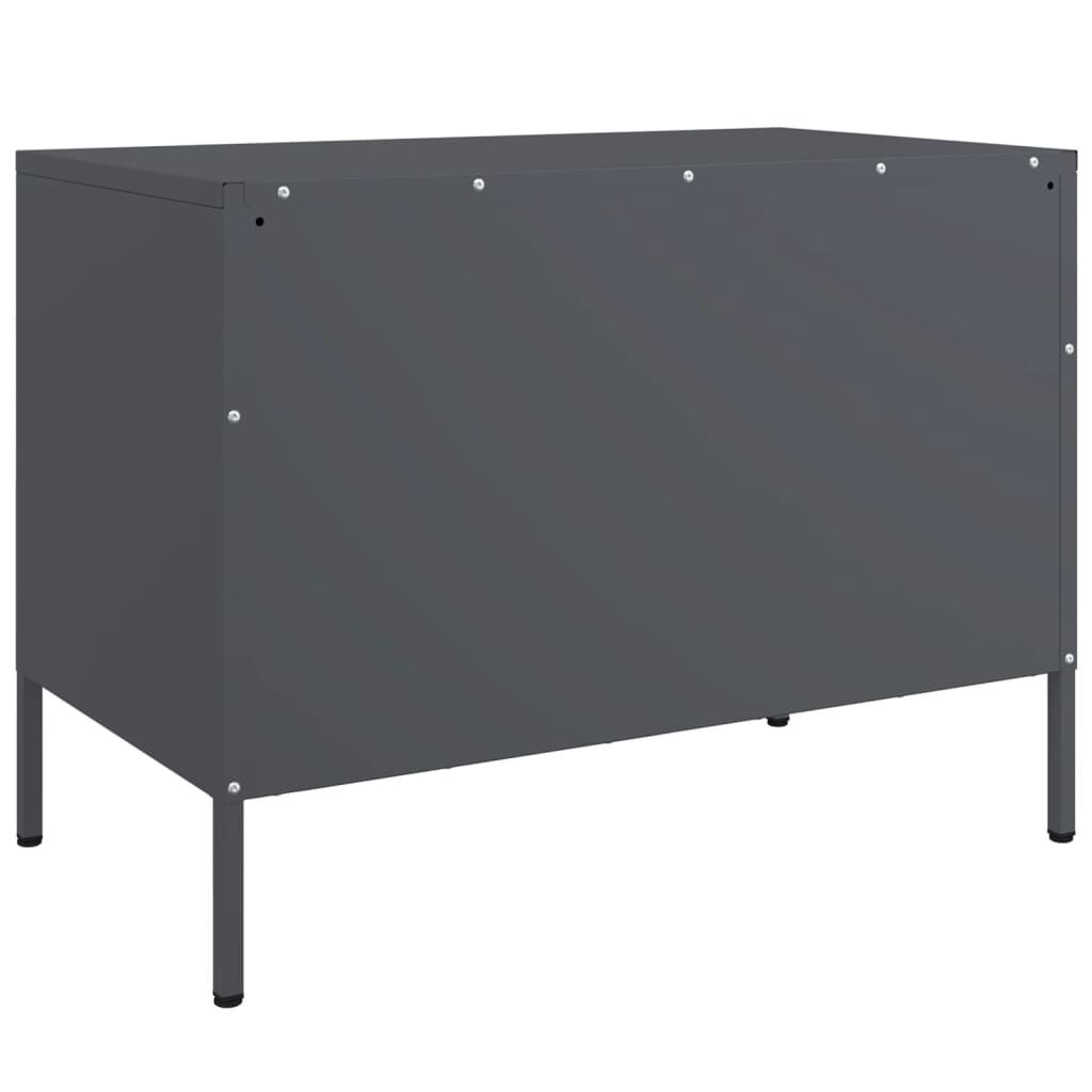 vidaXL Έπιπλα Τηλεόρασης 2 τεμ. Ανθρακί 68x39x50,5 εκ. από Χάλυβα