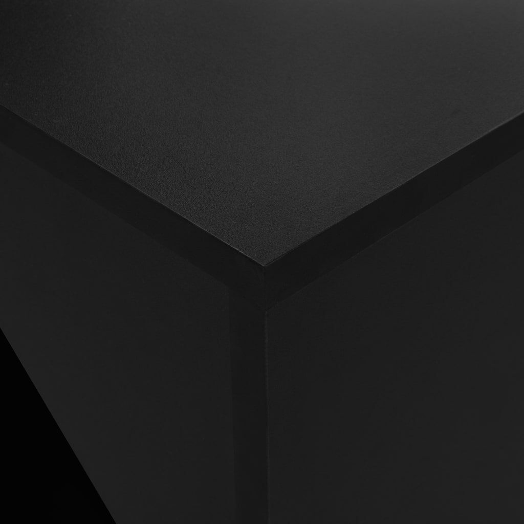 vidaXL Τραπέζι Μπαρ με Ράφι Μαύρο 115 x 59 x 200 εκ.