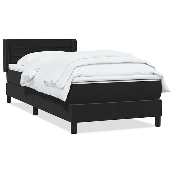 vidaXL &Kappa;&rho;&epsilon;&beta;ά&tau;&iota; Boxspring &mu;&epsilon; &Sigma;&tau;&rho;ώ&mu;&alpha; &Mu;&alpha;ύ&rho;&omicron; 80x220 &epsilon;&kappa;. &Beta;&epsilon;&lambda;&omicron;ύ&delta;&iota;&nu;&omicron;