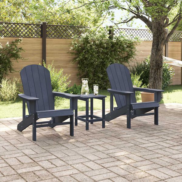 vidaXL Έπιπλα Χαλάρωσης Κήπου 2 pcs Ναυτικό μπλε 74 x 82 x 90cm