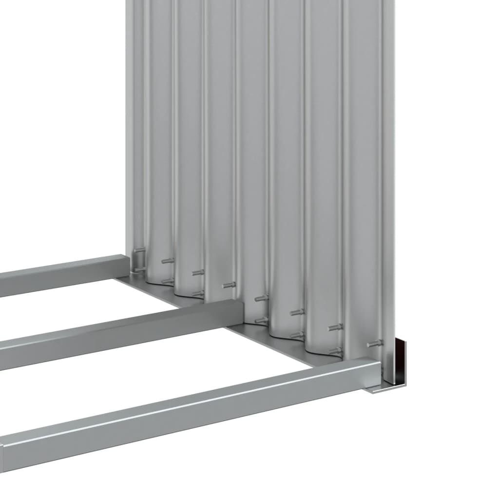 vidaXL Ξυλοθήκη Καφέ 120x45x210 εκ. από Γαλβανισμένο Ατσάλι