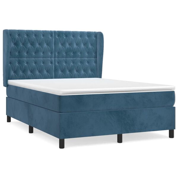 vidaXL &Kappa;&rho;&epsilon;&beta;ά&tau;&iota; Boxspring &mu;&epsilon; &Sigma;&tau;&rho;ώ&mu;&alpha; &Sigma;&kappa;&omicron;ύ&rho;&omicron; &Mu;&pi;&lambda;&epsilon; 140x190 &epsilon;&kappa;. &Beta;&epsilon;&lambda;&omicron;ύ&delta;&iota;&nu;&omicron;