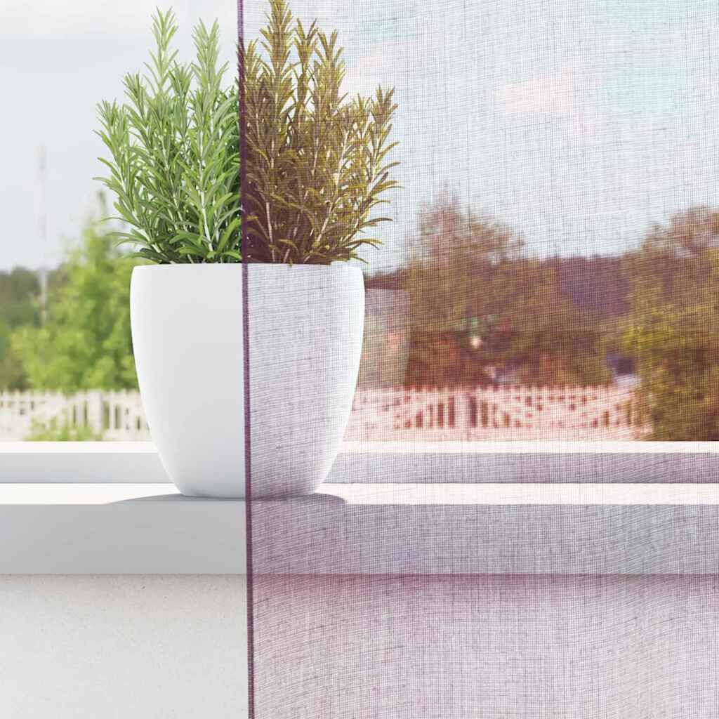vidaXL Κουρτίνες Voile με βρόχους 2 τεμάχια Μοβ 140x245 εκ.