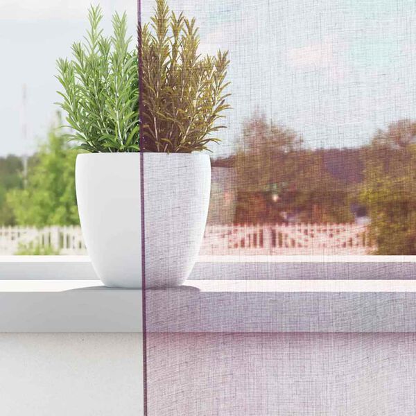 vidaXL Κουρτίνες Voile με βρόχους 2 τεμάχια Μοβ 140x245 εκ.