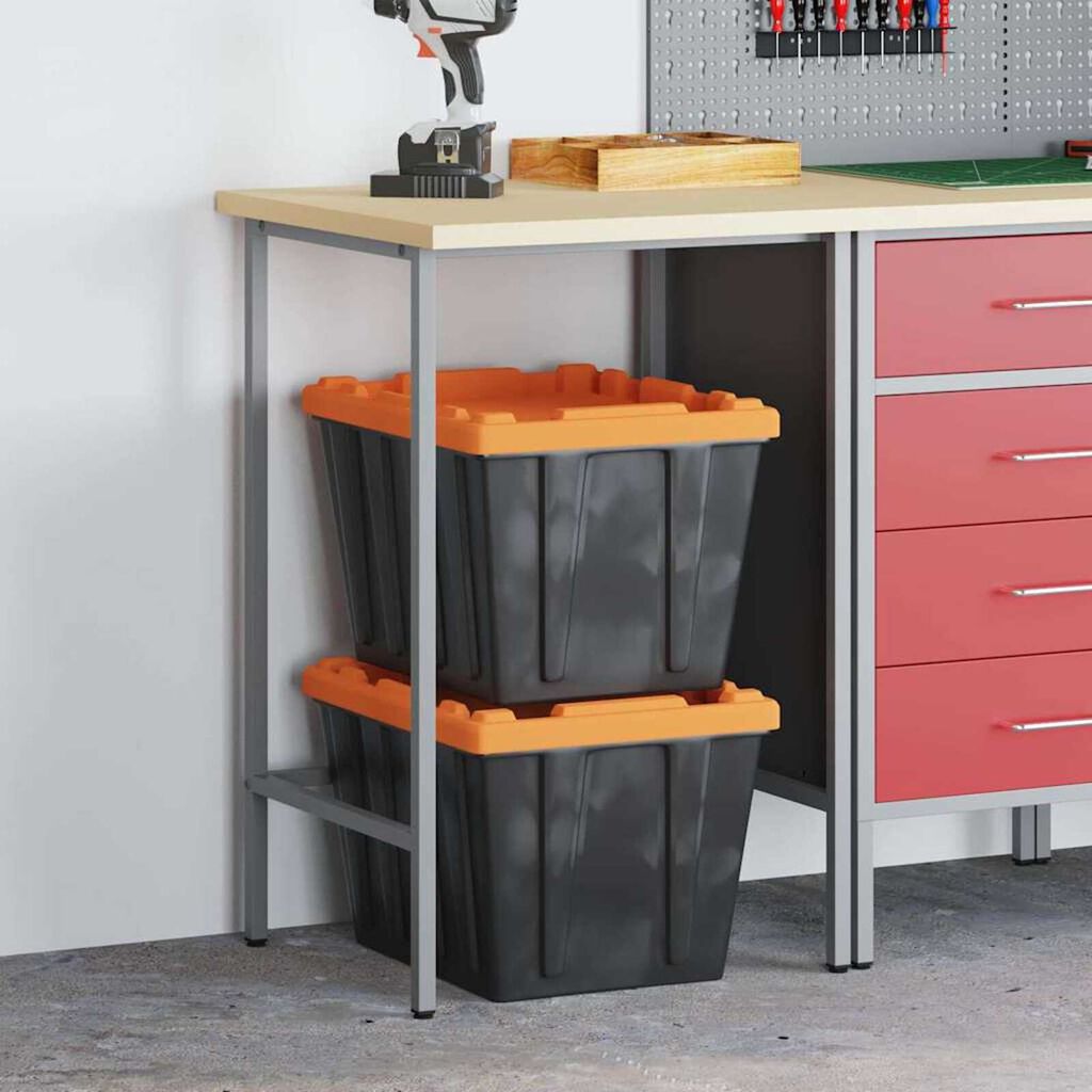 vidaXL Πάγκος Εργασίας Γκρι 50 x 55 x 85 εκ.