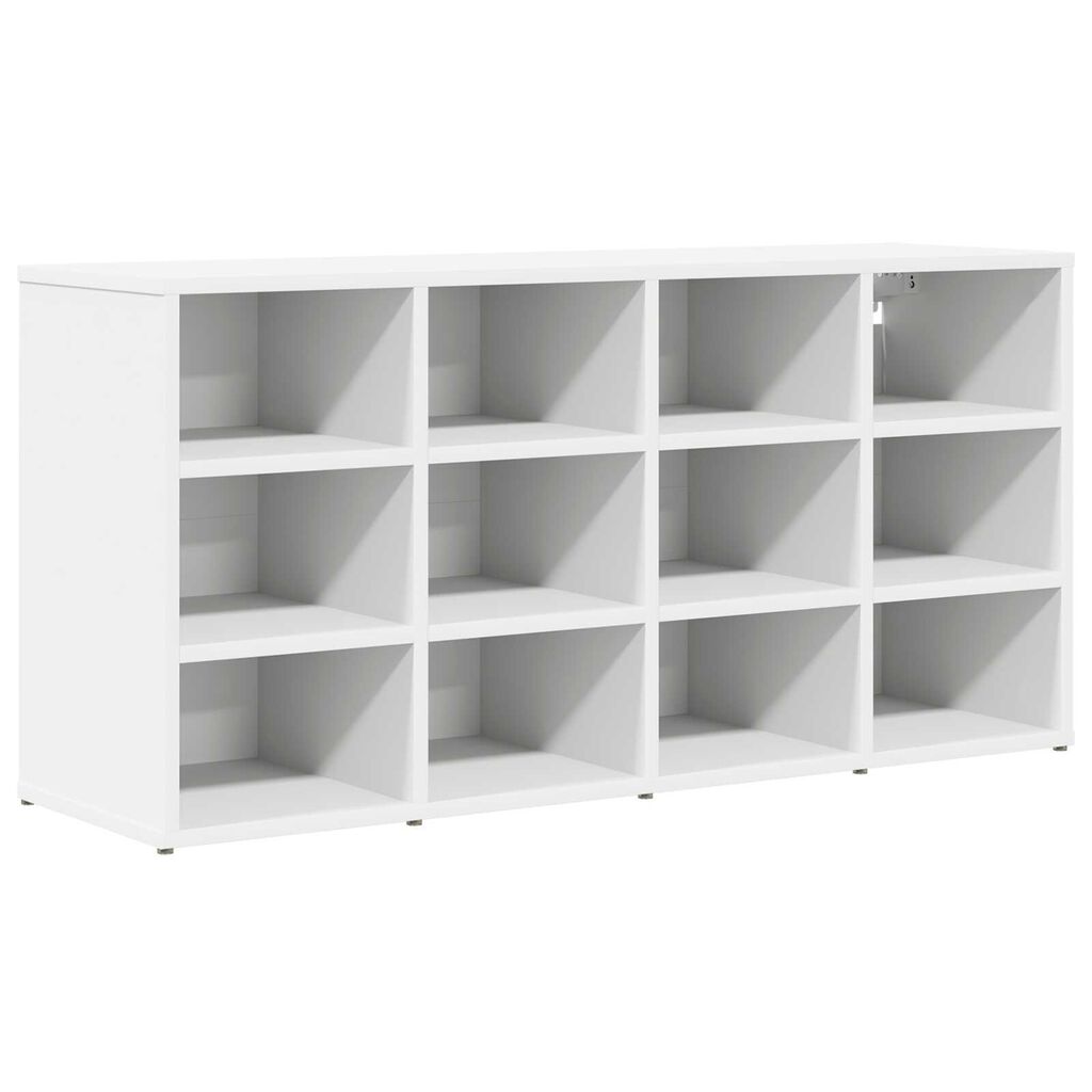 vidaXL Ντουλάπα Παπουτσιών Λευκό 52.5 x 30 x 50 εκ. Επεξεργασμένο ξύλο