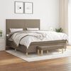 vidaXL &Kappa;&rho;&epsilon;&beta;ά&tau;&iota; Boxspring &mu;&epsilon; &Sigma;&tau;&rho;ώ&mu;&alpha; Taupe 180x200 &epsilon;&kappa;. &Upsilon;&phi;&alpha;&sigma;&mu;ά&tau;&iota;&nu;&omicron;