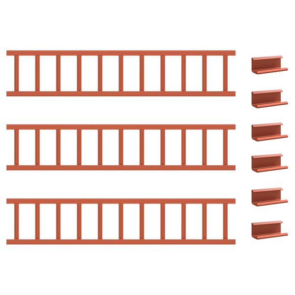 vidaXL &Phi;&rho;&omicron;&upsilon;&rho;ό&sigmaf; &chi;&iota;&omicron;&nu;&iota;&omicron;ύ &omicron;&rho;&omicron;&phi;ή&sigmaf; &Kappa;ό&kappa;&kappa;&iota;&nu;&omicron; 300 x 2,5 x 20 &epsilon;&kappa; &Alpha;&tau;&sigma;ά&lambda;&iota;