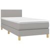 vidaXL &Kappa;&rho;&epsilon;&beta;ά&tau;&iota; Boxspring &mu;&epsilon; &Sigma;&tau;&rho;ώ&mu;&alpha; & LED &Alpha;&nu;.&Gamma;&kappa;&rho;&iota; 90x190 &epsilon;&kappa;. &Upsilon;&phi;&alpha;&sigma;&mu;ά&tau;&iota;&nu;&omicron;