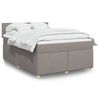 vidaXL &Kappa;&rho;&epsilon;&beta;ά&tau;&iota; Boxspring &mu;&epsilon; &Sigma;&tau;&rho;ώ&mu;&alpha; Taupe 160x200 &epsilon;&kappa;. &Upsilon;&phi;&alpha;&sigma;&mu;ά&tau;&iota;&nu;&omicron;