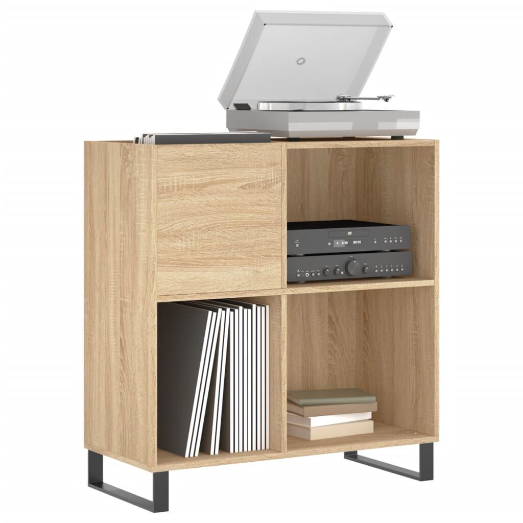 vidaXL Δισκοθήκη Sonoma Δρυς 84,5 x 38 x 89 εκ. από Επεξεργασμένο Ξύλο