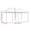 vidaXL Τέντα Εκδηλώσεων Πτυσσόμενη Pop-Up Καφέ 580x292x315 εκ.