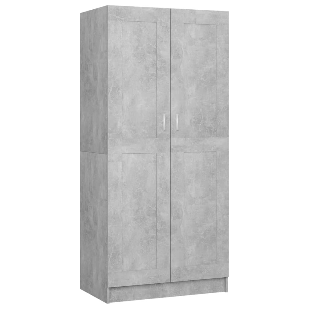 vidaXL Ντουλάπα Γκρι Σκυροδέματος 85,2 x 51,5 x 180 εκ από Επεξ. Ξύλο