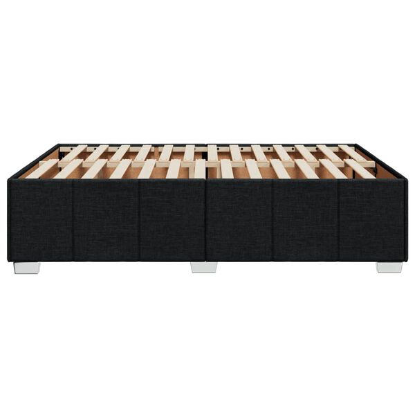 vidaXL Σκελετός Κρεβατιού Χωρίς Στρώμα Μαύρο 140x190 εκ. Υφασμάτινο