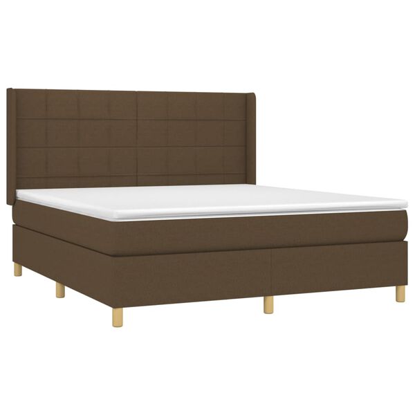 vidaXL &Kappa;&rho;&epsilon;&beta;ά&tau;&iota; Boxspring &mu;&epsilon; &Sigma;&tau;&rho;ώ&mu;&alpha; & LED &Sigma;&kappa;.&Kappa;&alpha;&phi;έ 160x200&epsilon;&kappa;. &Upsilon;&phi;&alpha;&sigma;&mu;ά&tau;&iota;&nu;&omicron;