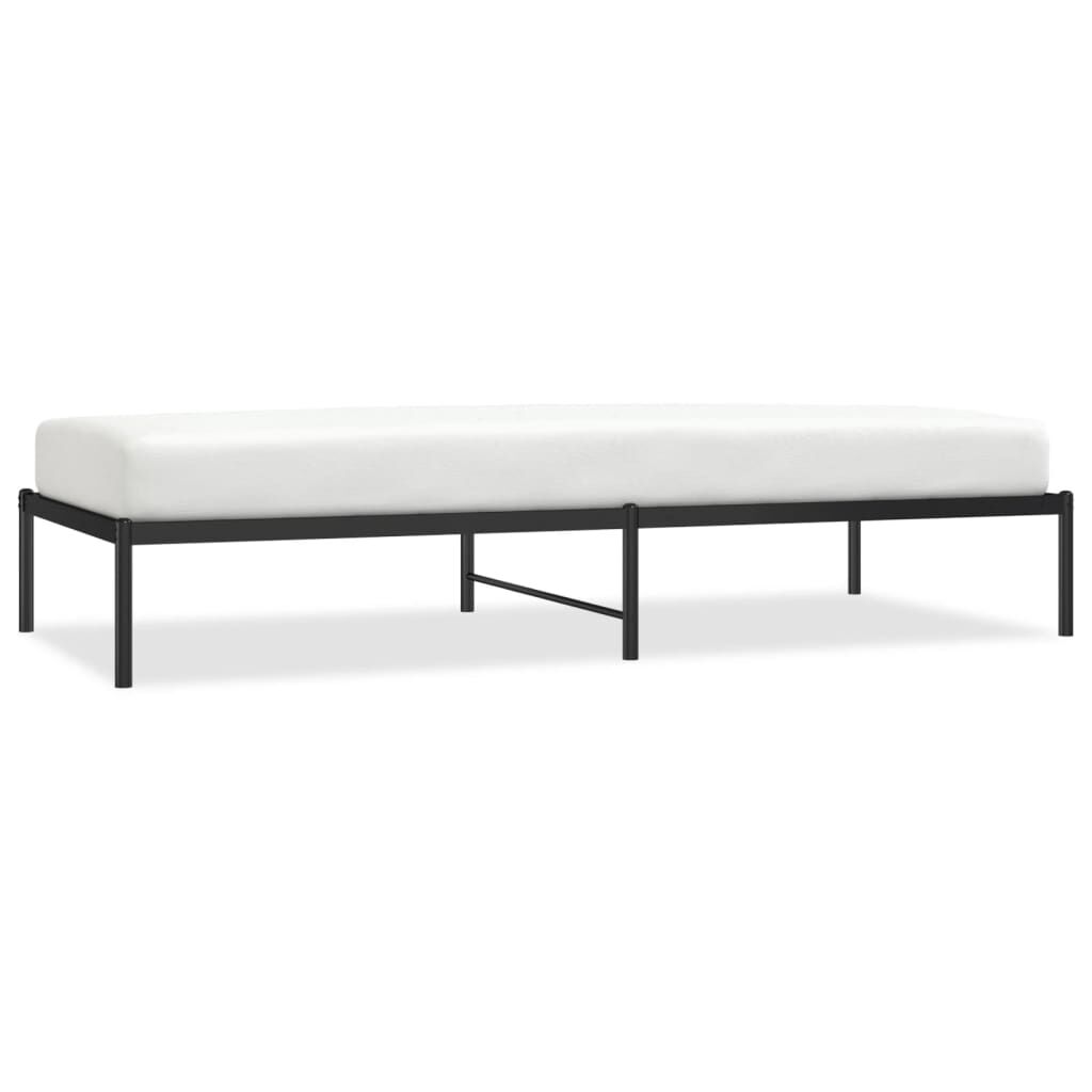 vidaXL Μεταλλικό πλαίσιο κρεβατιού Μαύρο 90x200 cm