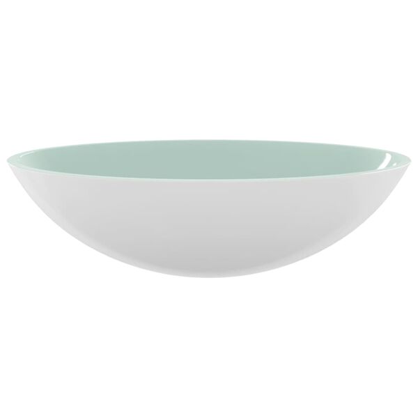 vidaXL Νιπτήρας Λευκός 50 x 37 x 14 εκ. Γυάλινος