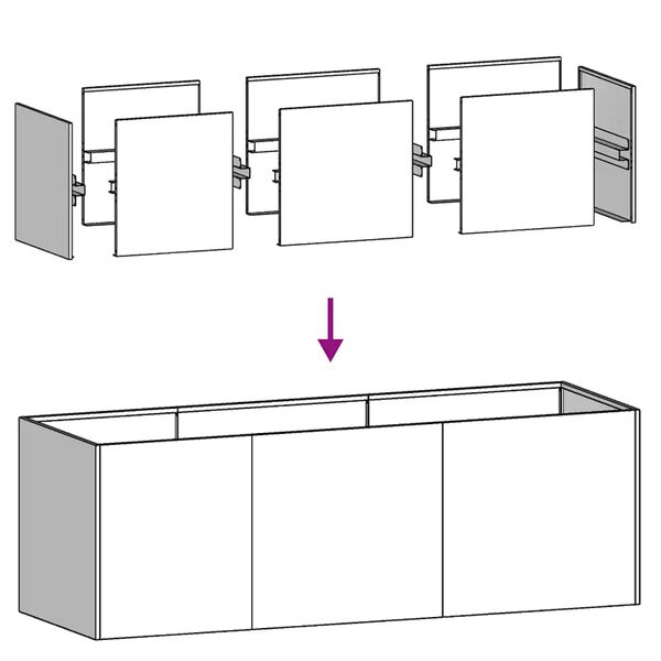 vidaXL Ζαρντινιέρα 120x40x40 εκ. Ατσάλι Σκληρυθέν στον Αέρα