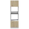 vidaXL Ντουλάπι Μικροκυμάτων "Lyon" Ξύλο Sonoma Δρυς 60x57x207 εκ. από Τεχνητό Ξύλο