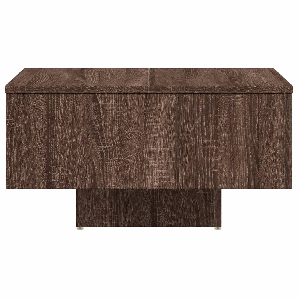 vidaXL Τραπεζάκι Σαλονιού Καφέ Δρυς 60x60x31,5 εκ. από Επεξεργ. Ξύλο