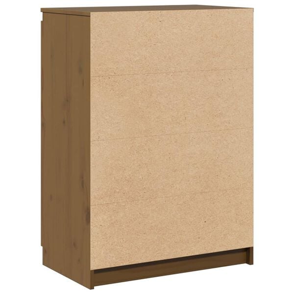 vidaXL Ντουλάπι Καφέ Μελί 60 x 36 x 84 εκ. από Μασίφ Ξύλο Πεύκου