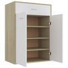 vidaXL Παπουτσοθήκη Λευκή / Sonoma Δρυς 60 x 35 x 84 εκ. Μοριοσανίδα