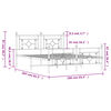 vidaXL Πλαίσιο Κρεβατιού με Κεφαλάρι&Ποδαρικό Λευκό 160x200εκ. Μέταλλο