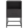 vidaXL Κομοδίνο Μαύρο 36 x 39 x 60,5 εκ. Ατσάλινο