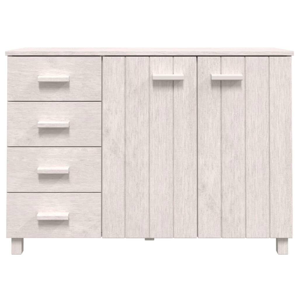 vidaXL Ντουλάπι HAMAR Λευκό 113 x 40 x 80 εκ. από Μασίφ Ξύλο Πεύκου