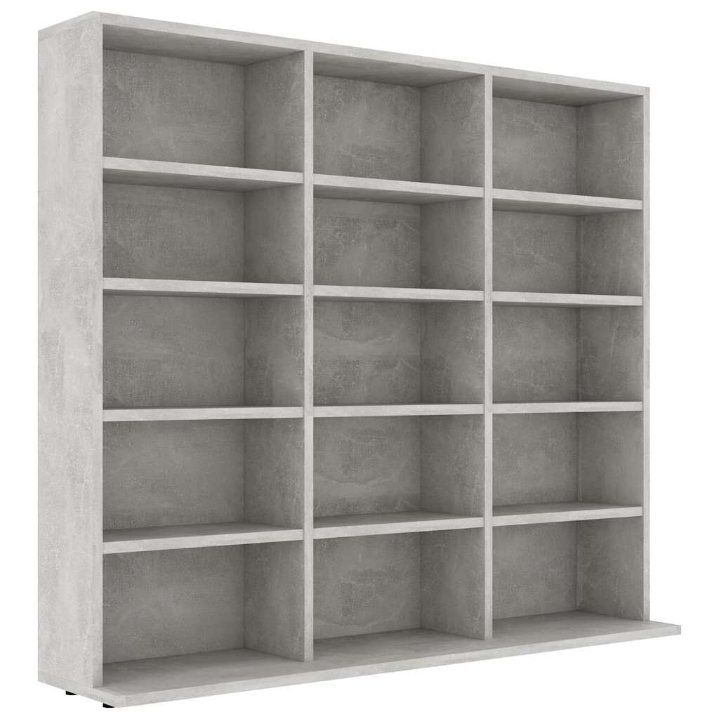 vidaXL Έπιπλο για CD Γκρι του Σκυροδέματος 100x23x89,5 εκ. Επεξ. Ξύλο