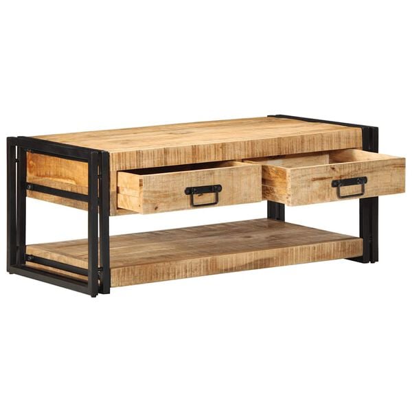 vidaXL Τραπεζάκι σαλονιού 90x50x38 cm Στερεό ακατέργαστο ξύλο Mango