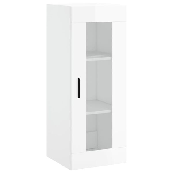 vidaXL Ντουλάπι Τοίχου Γυαλιστερό Λευκό 34,5 x 34 x 90 εκ.