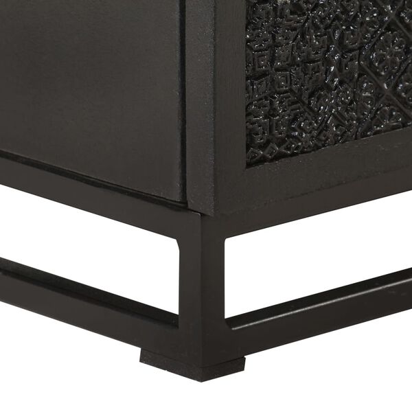 vidaXL Κομοδίνο μαύρο 40x30x50 εκ. Μασίφ Ξύλο Ακακίας και Μάνγκο