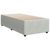 vidaXL Κρεβάτι Boxspring με Στρώμα Ανοιχτό Γκρι 90x190 εκ. Βελούδινο