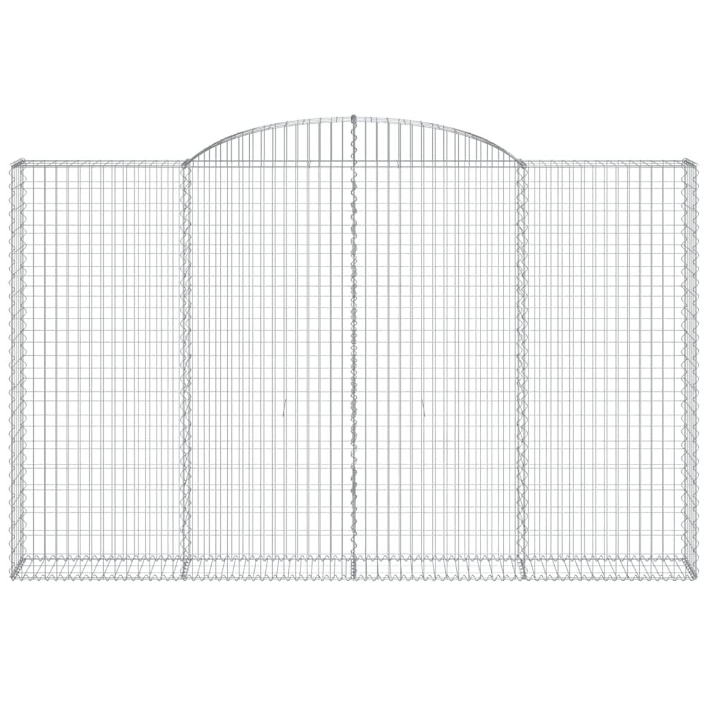 vidaXL Συρματοκιβώτια Τοξωτά 10 τεμ. 300x30x180/200 εκ. Γαλβαν. Ατσάλι