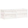 vidaXL Ζαρντινιέρα Λευκή 150 x 50 x 50 εκ. από Μασίφ Ξύλο Πεύκου