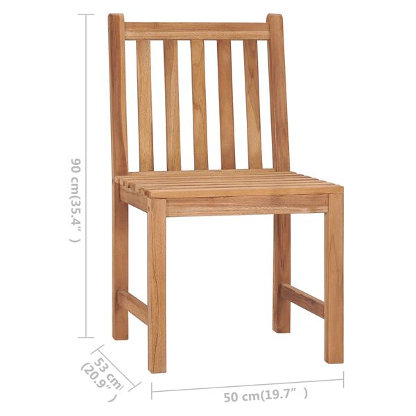 vidaXL Καρέκλες Κήπου 2 τεμ. από Μασίφ Ξύλο Teak με Μαξιλάρια