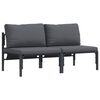vidaXL &Epsilon;&xi;&omega;&tau;&epsilon;&rho;&iota;&kappa;ά Έ&pi;&iota;&pi;&lambda;&alpha; 2 &Tau;&epsilon;&mu;ά&chi;&iota;&omicron; &Alpha;&nu;&theta;&rho;&alpha;&kappa;ί 80 x 80 x 71 cm &Alpha;&tau;&sigma;ά&lambda;&iota;