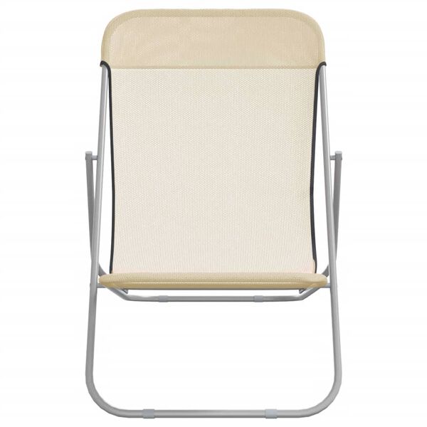 vidaXL &Kappa;&alpha;&rho;έ&kappa;&lambda;&epsilon;&sigmaf; &Pi;&alpha;&rho;&alpha;&lambda;ί&alpha;&sigmaf; &Pi;&tau;&upsilon;&sigma;. 2 &tau;&epsilon;&mu;. &Kappa;&rho;&epsilon;&mu; Textilene&&Alpha;&tau;&sigma;ά&lambda;&iota; &mu;&epsilon; &Pi;&omicron;ύ&delta;&rho;&alpha;