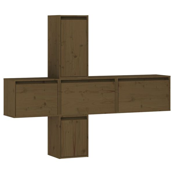 vidaXL Έ&pi;&iota;&pi;&lambda;&alpha; &Tau;&eta;&lambda;&epsilon;ό&rho;&alpha;&sigma;&eta;&sigmaf; 5 &tau;&epsilon;&mu;. &Kappa;&alpha;&phi;έ &Mu;&epsilon;&lambda;ί &alpha;&pi;ό &Mu;&alpha;&sigma;ί&phi; &Xi;ύ&lambda;&omicron; &Pi;&epsilon;ύ&kappa;&omicron;&upsilon;