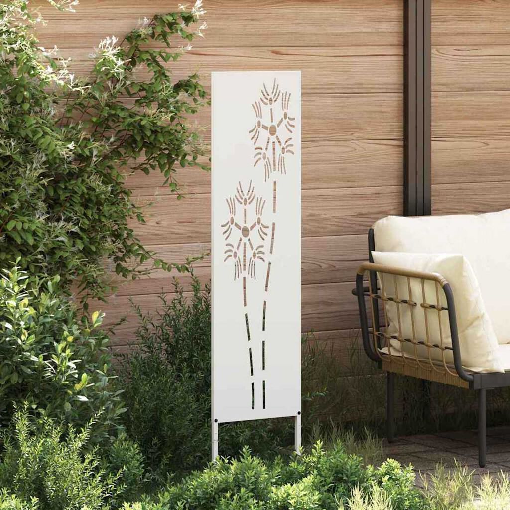 vidaXL Διακοσμητική Πλάκα Κήπου Άλλο Λευκό 32 x 140 εκ