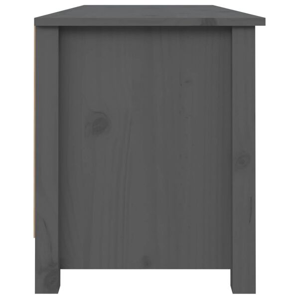 vidaXL Παπουτσοθήκη Γκρι 110 x 38 x 45,5 εκ. από Μασίφ Ξύλο Πεύκου