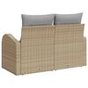 vidaXL Καναπές Κήπου με μαξιλάρι Μπεζ 124 x 62 x 69cm συνθετικό ρατάν